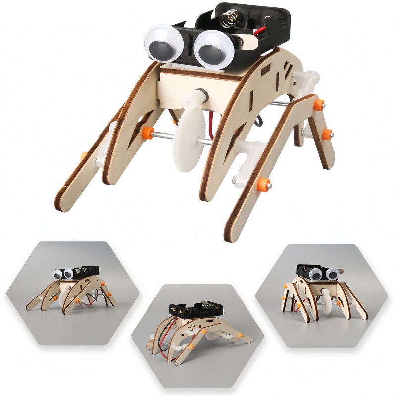 Science Max - Robot Laba-laba Berjalan Buatan Tangan DIY,