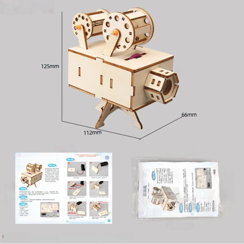 1 Set Proyektor Film Kayu DIY, - Science Hobby Kit ulasan dan harga